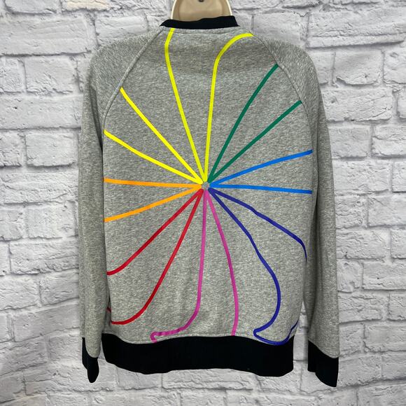 Nike Womens Swoosh Pinwheel Button Down Jacket Size S Gray CK0435 Sweatshirt - Picture 2 of 6